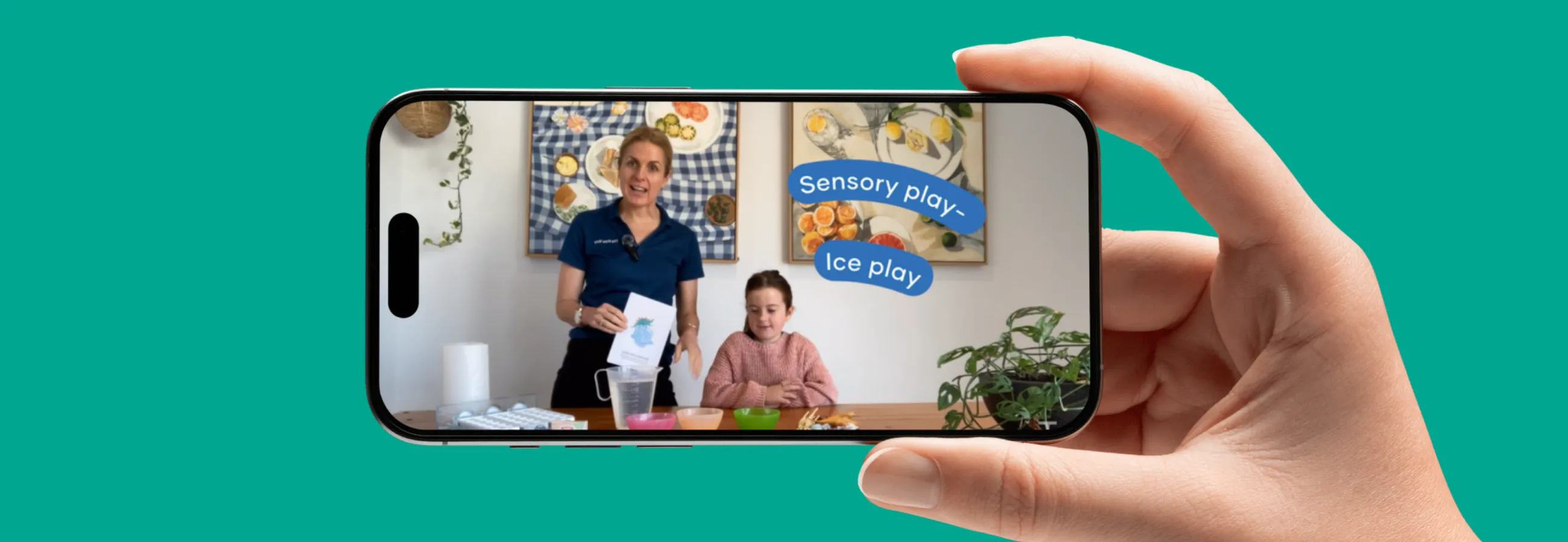 The Play Way App demo on a handheld iphone